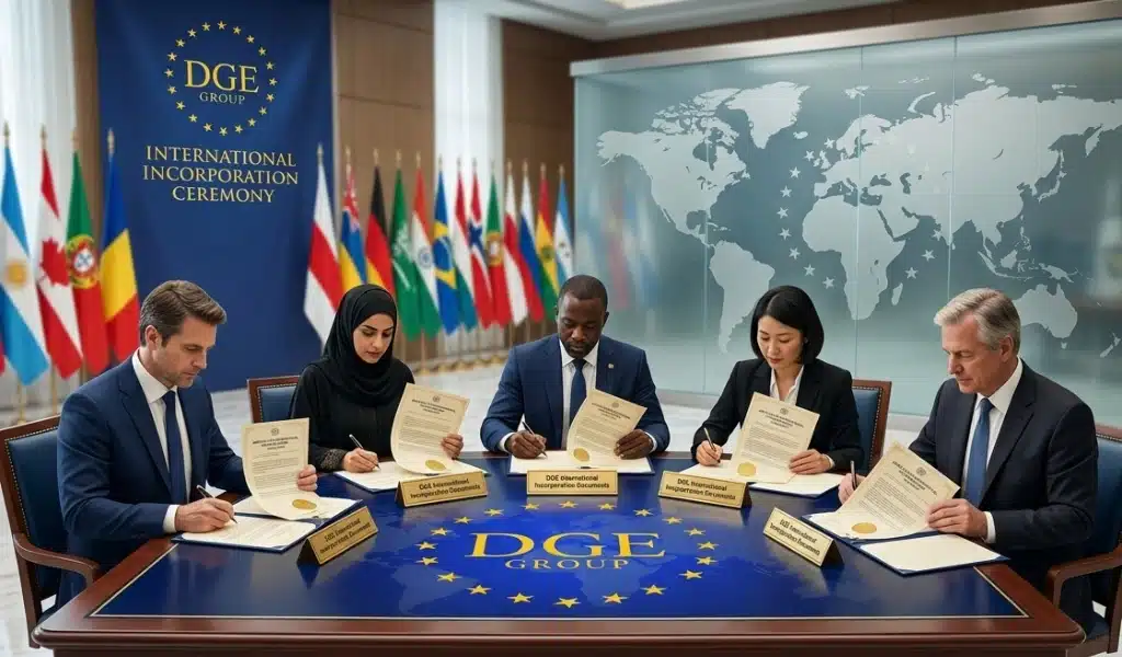 Registrazione societa Internazionale di DGE Group